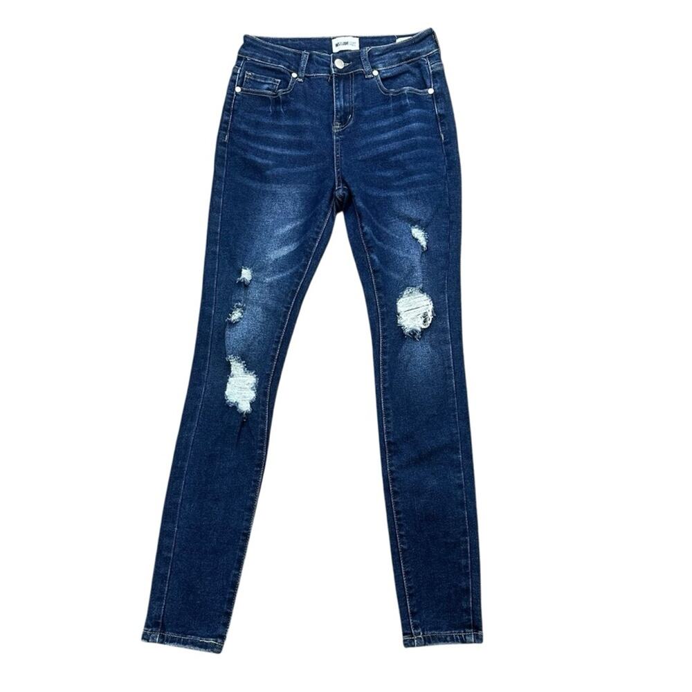 William Rast Sculpted High Rise Distressed Jeans Dark Wash Size 25